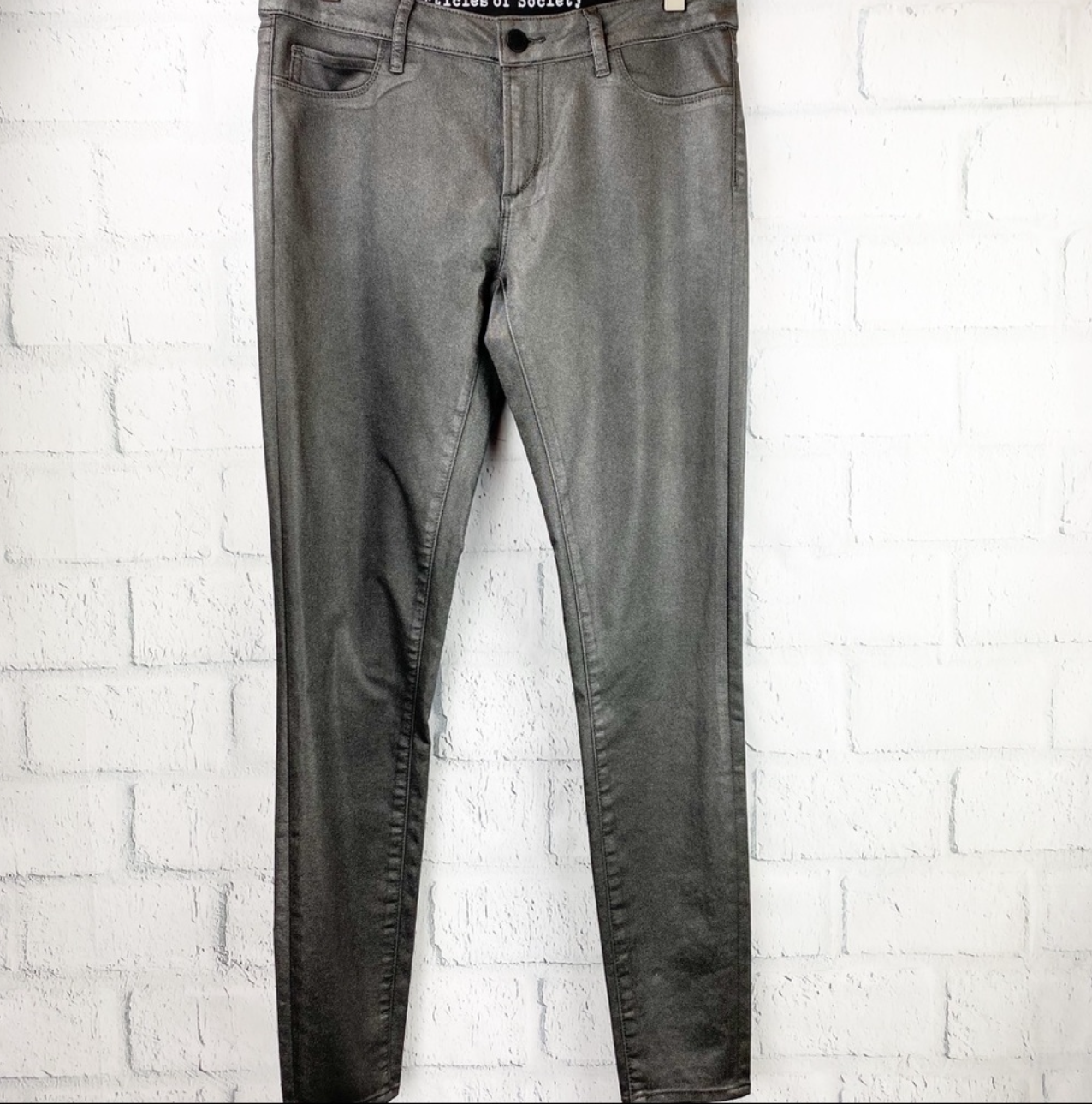 Articles of Society Coated Skinny Pants (Black)