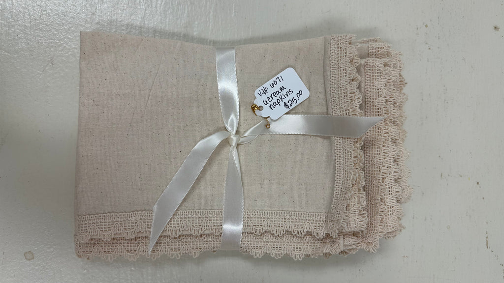 Cream Linen Napkins (Set of 6)