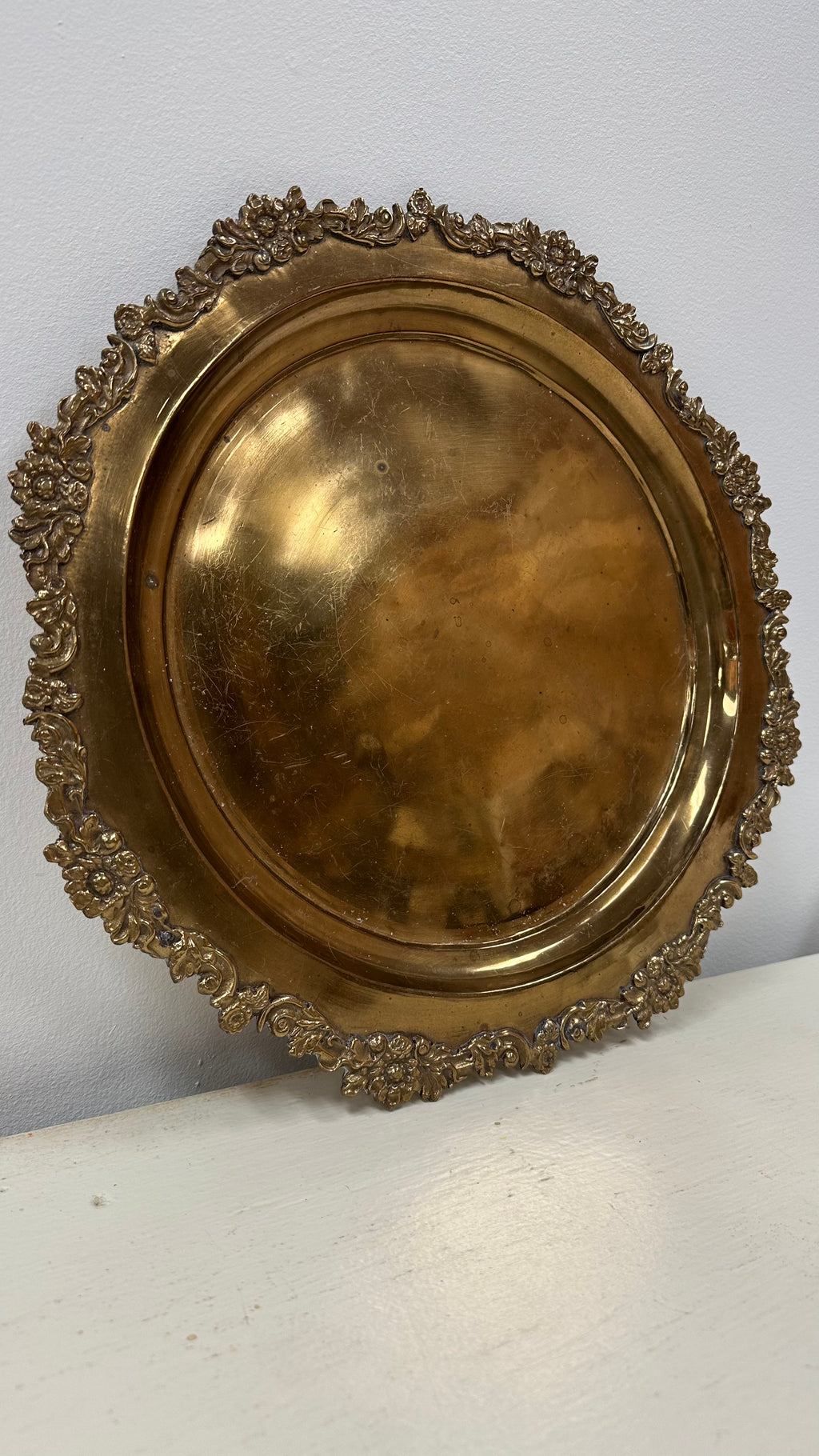 Ornate Brass Gold Platter