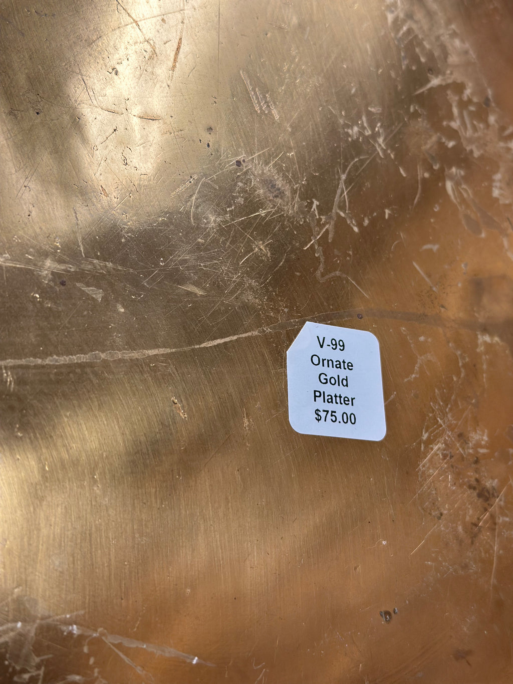 Ornate Brass Gold Platter