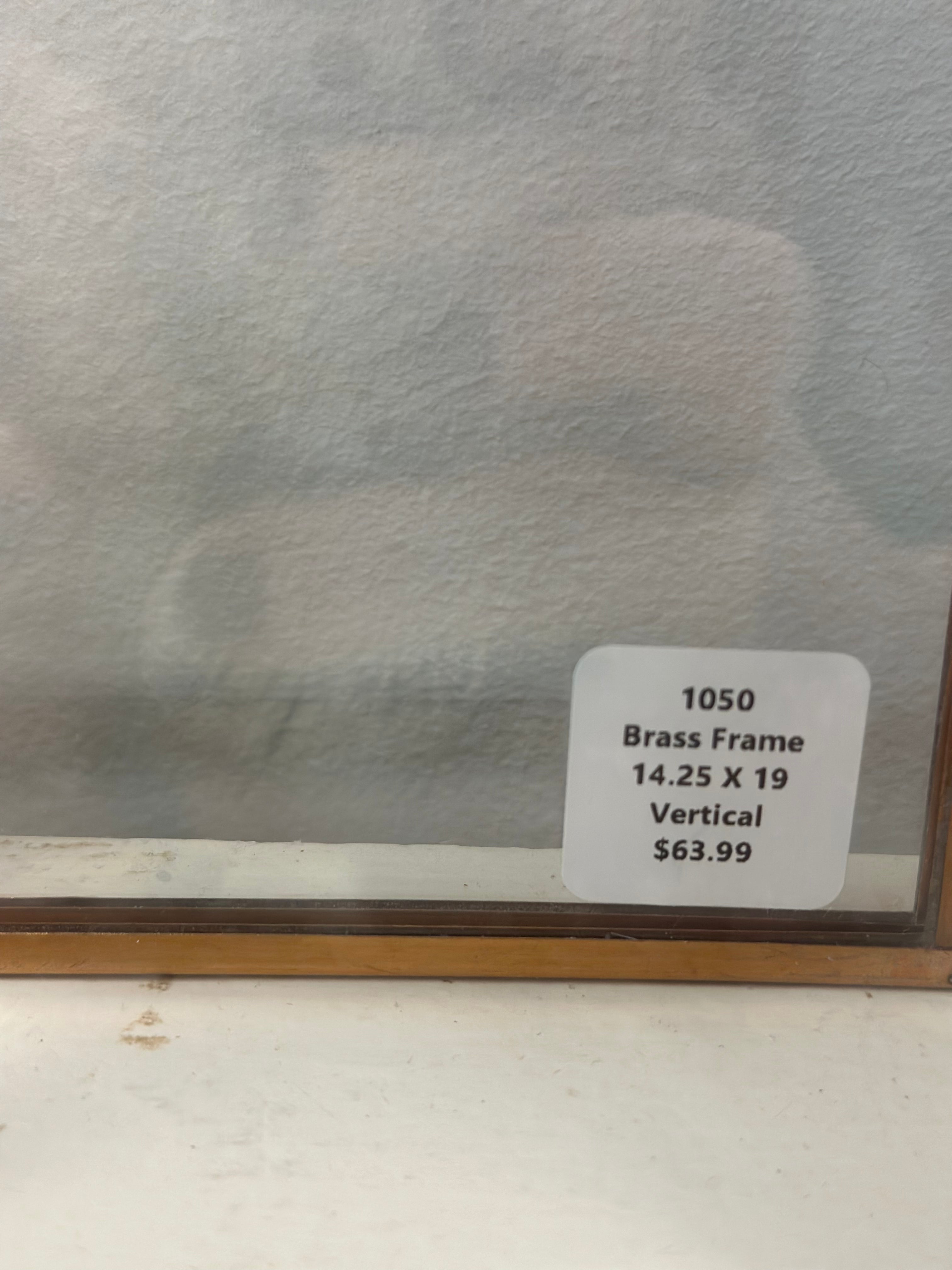 Brass/Leather Hanging Picture Frame