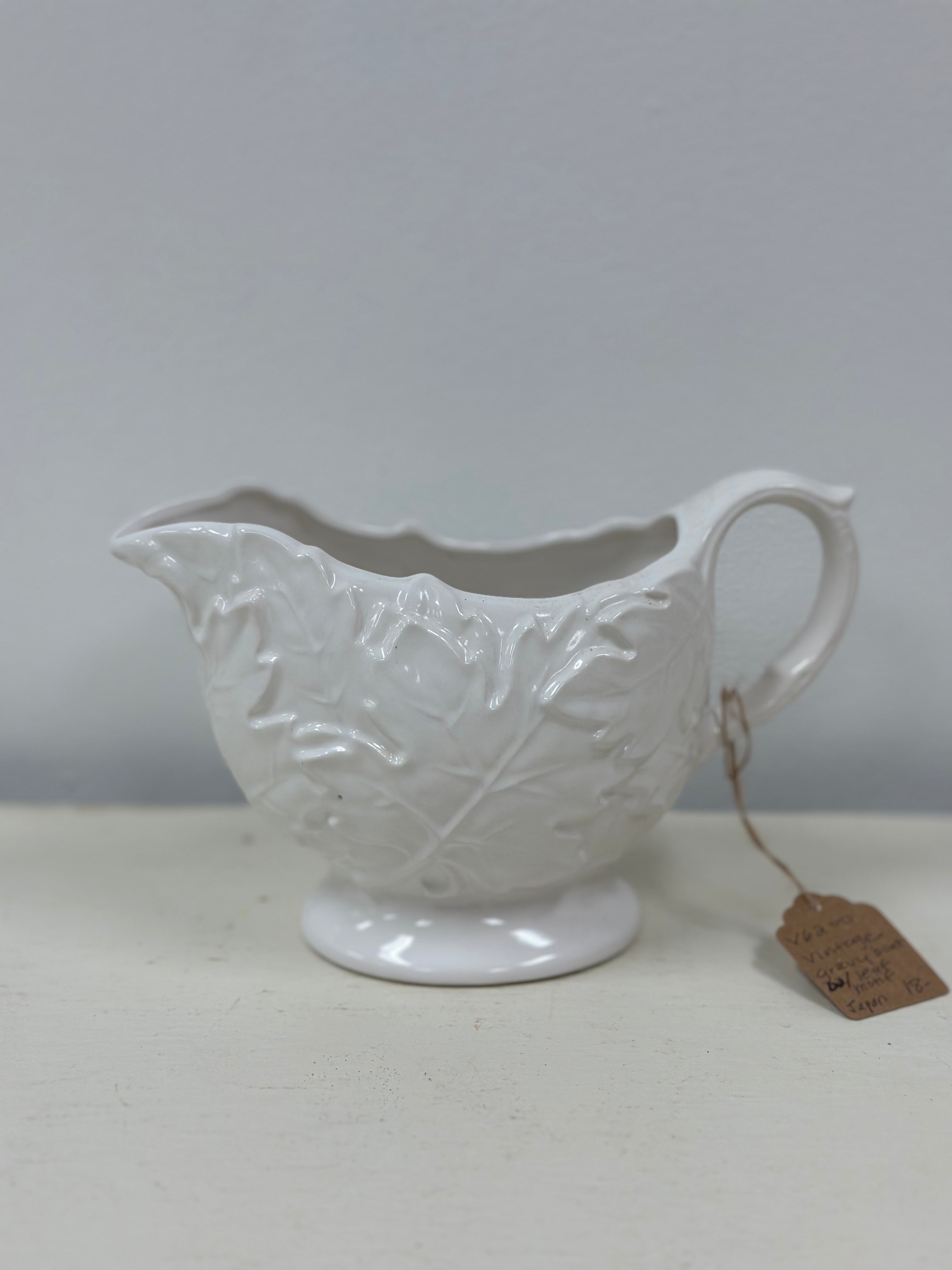 Vintage Gravy Boat (Leaf Motif)