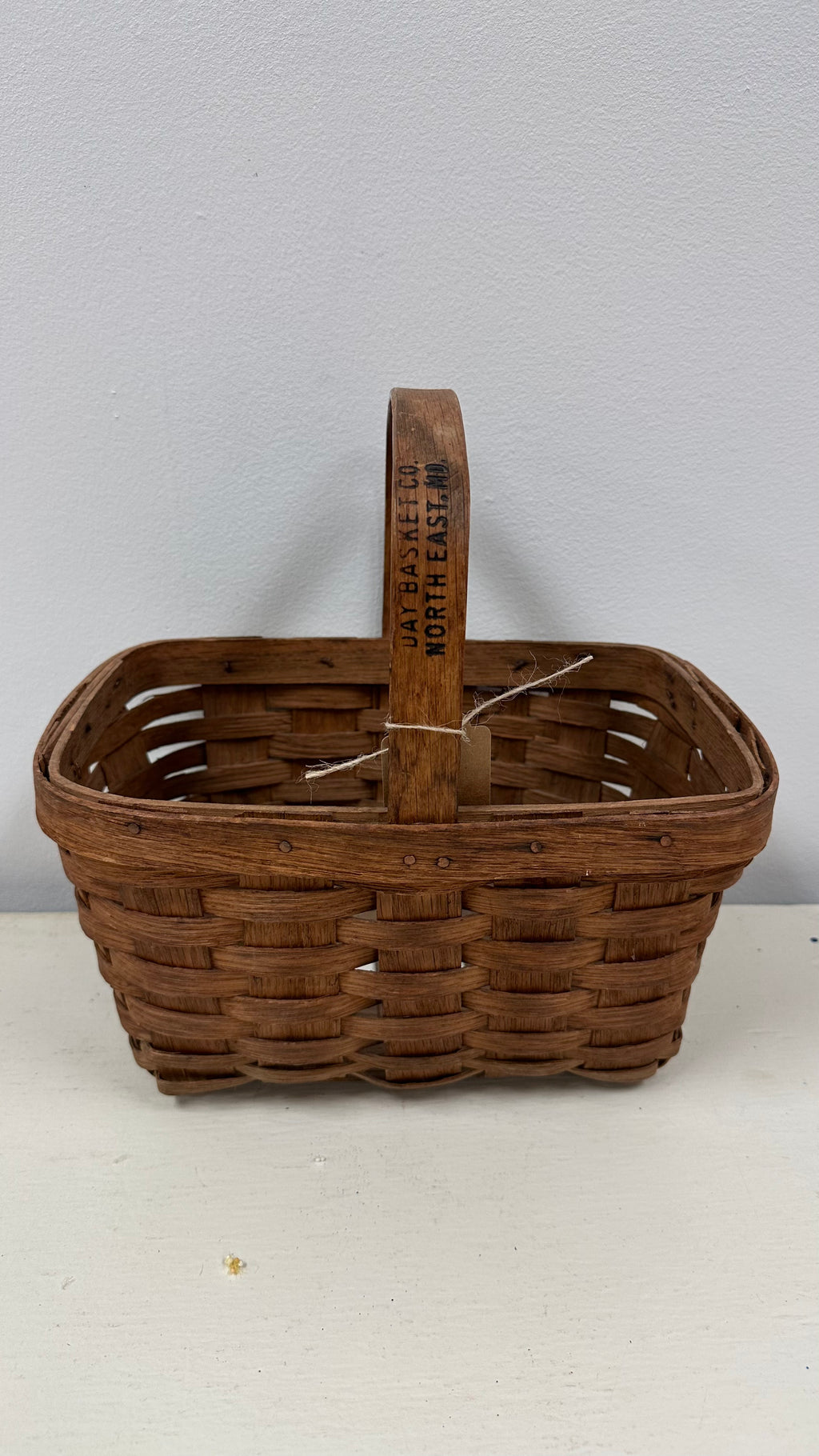 Vintage Oak Splint Basket