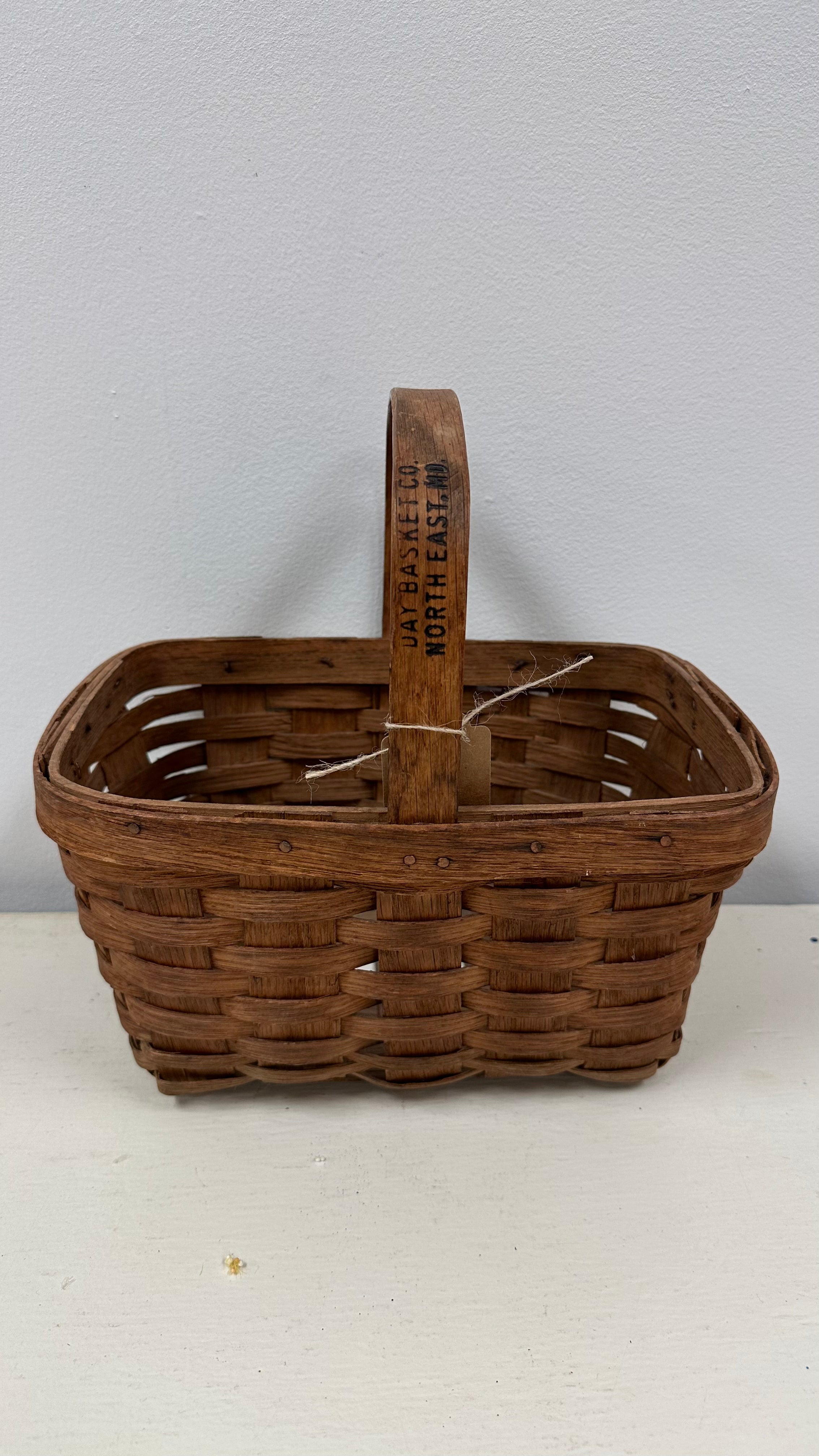 Vintage Oak Splint Basket
