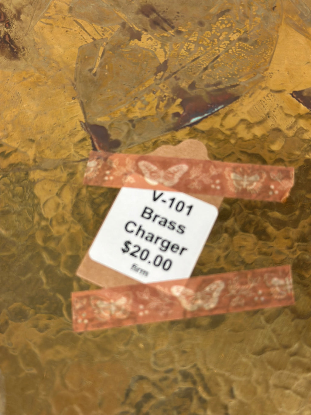 Vintage Brass Gold Charger