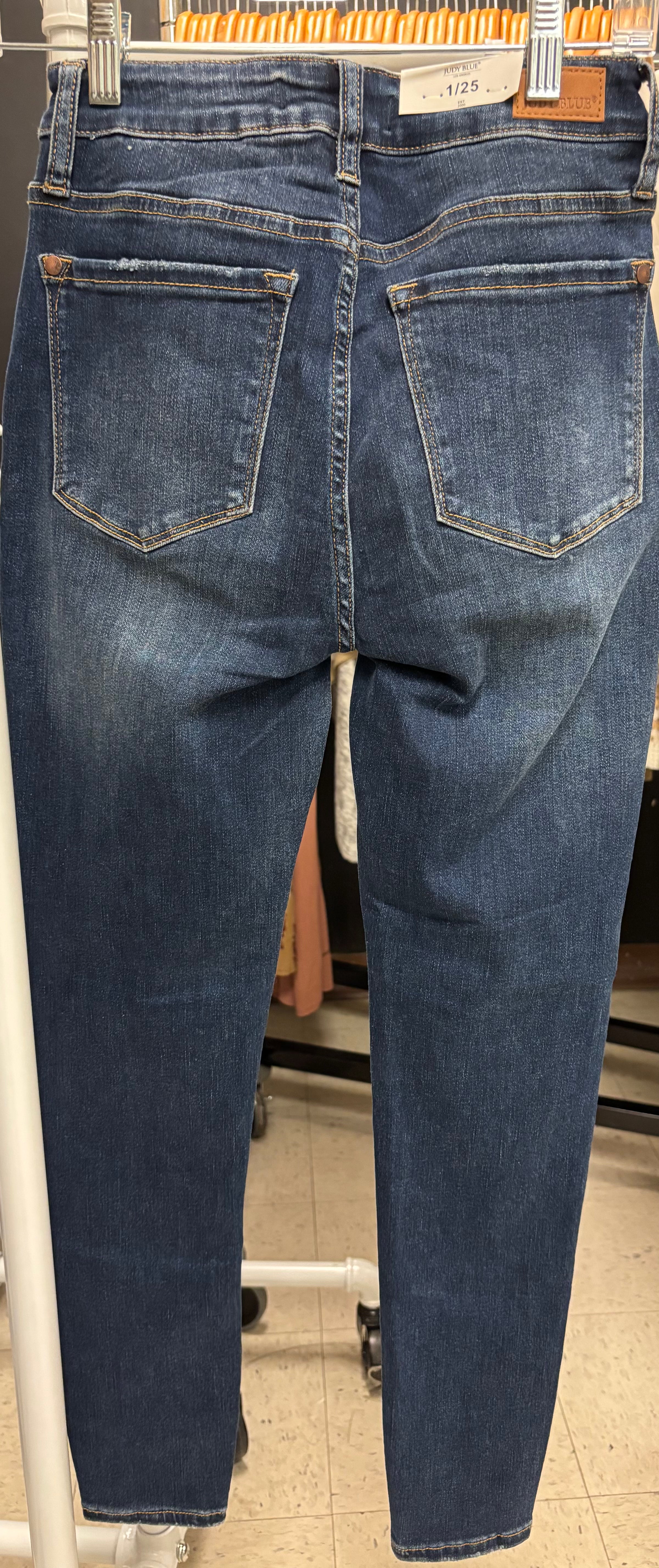 Judy Blue Copper Button-up Midrise Skinny Jeans (Dark Wash)