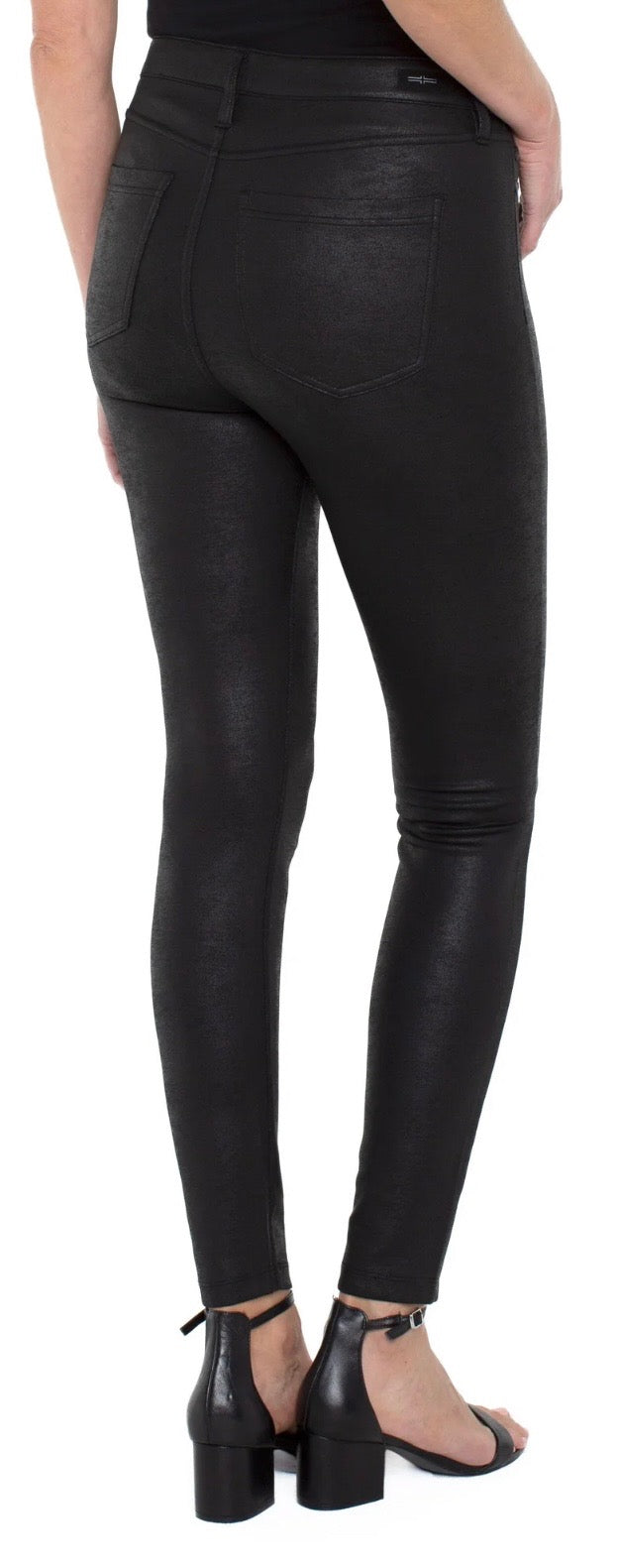 Liverpool Coated Jeggings (Black)