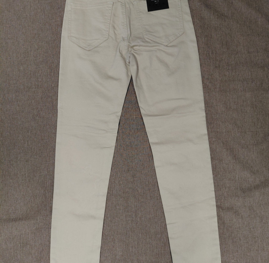 Risen Skinny Cuffed Jeans (Khaki)