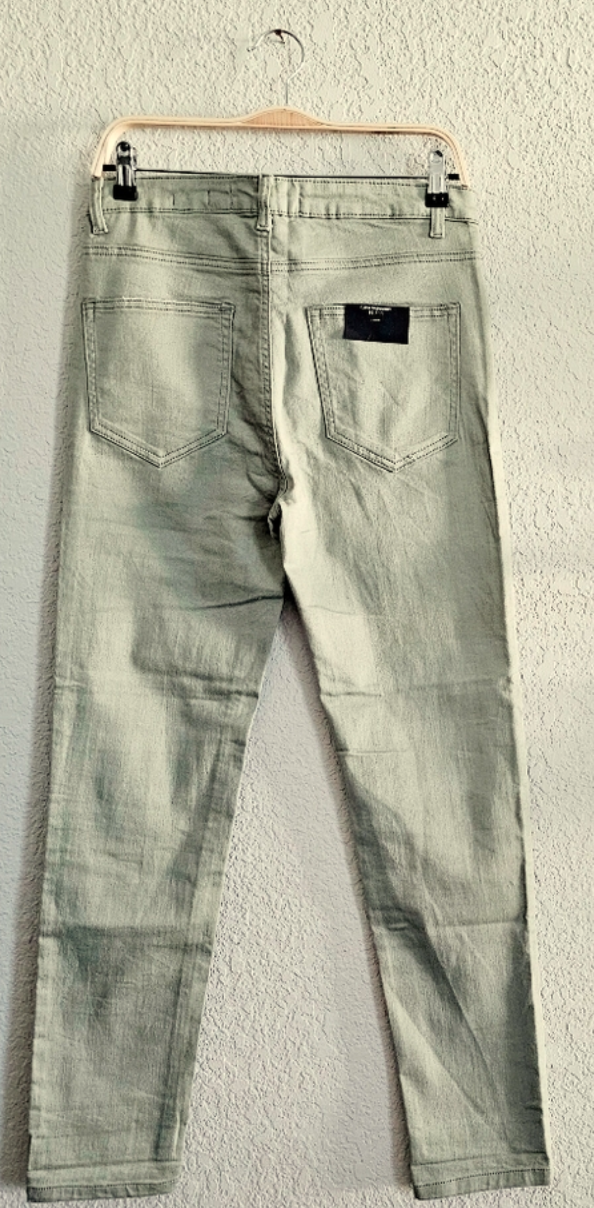 Risen Skinny Cuffed Jeans (Sage Khaki)