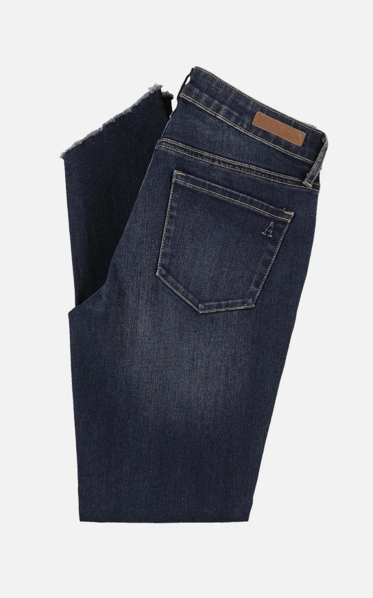 Articles of Society Whisker Bias Hem Jeans (Dark Wash)